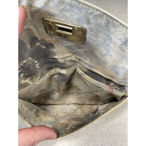 Elliott Lucca Envelope Clutch Wallet Turn Lock Purse Pebbled Color Block Leather - Picture 6 of 12